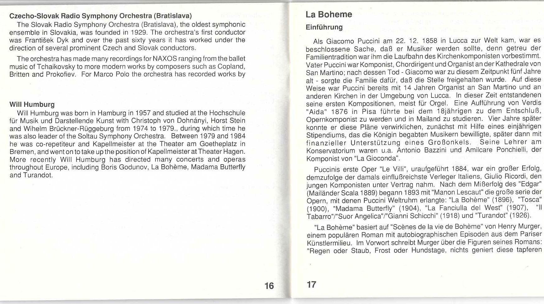 CD: Puccini : La Bohème – Usato da Moehlin venduto da wei_m8l5 2