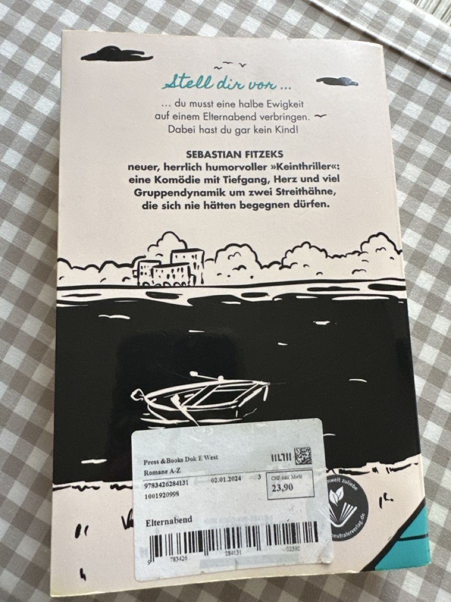 Bücher: Elternabend Buch Sebastian Fitzek  – Gebraucht aus Bassersdorf von Ayumiyamaguchi 1