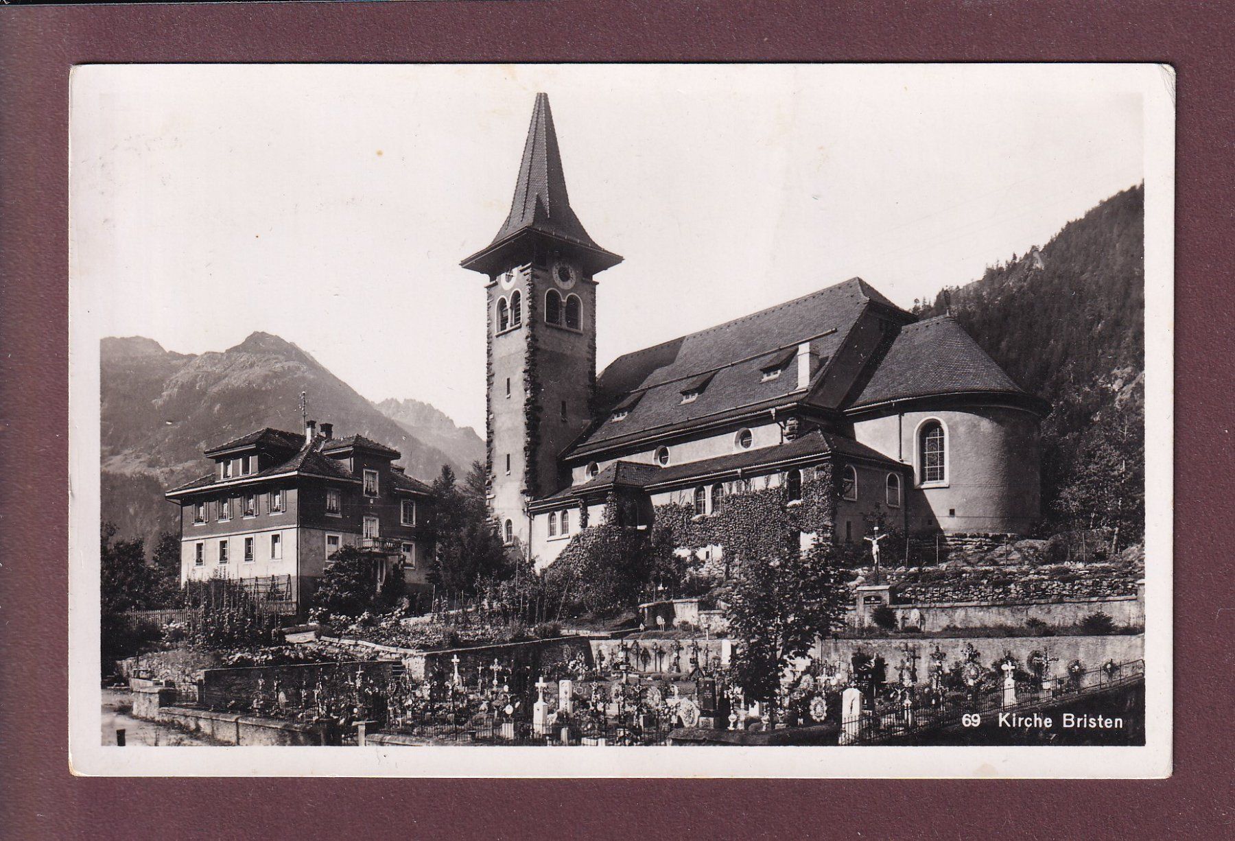 Cartoline postali: Kirche BRISTEN – Usato da Pully venduto da nicecards