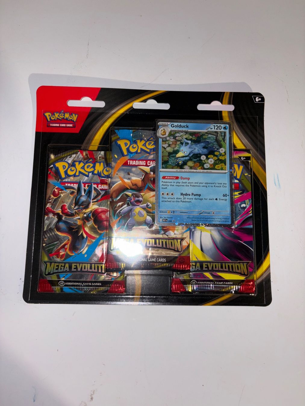 Pokémon Carte collezionabili: Mega Evolution 3 Pack Blister - Golduck – Nuovo e nell'imballaggio originale da Bottens venduto da 100limites