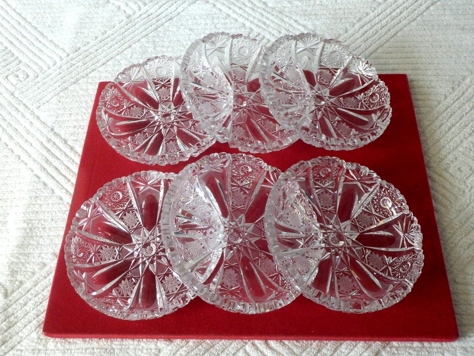 Teller: 6 Dessertteller, Kristallglas, fehlerfrei,  Czechoslovakia, – Gebraucht aus Ueberstorf von dinbau 2