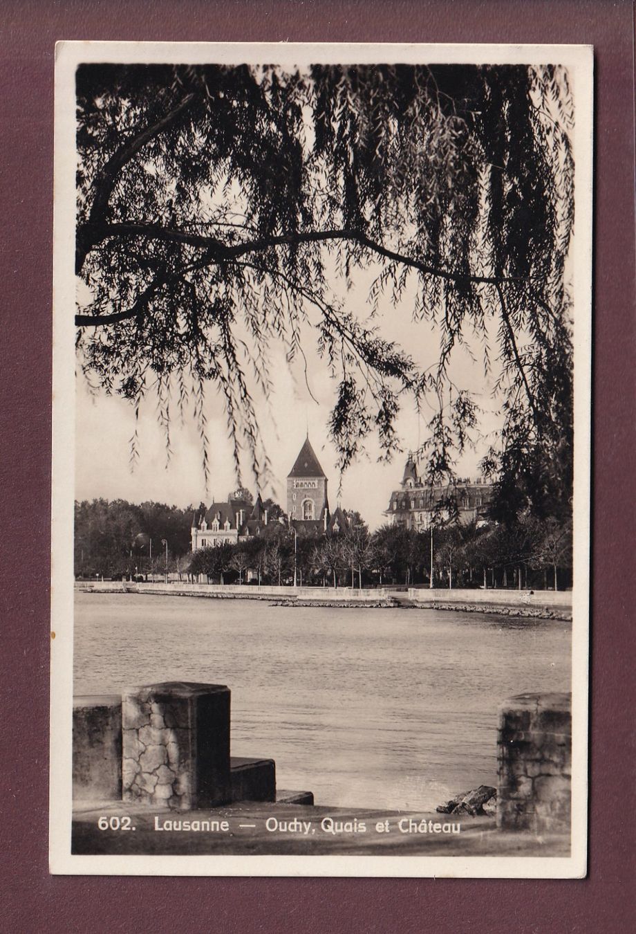 Ansichtskarten: LAUSANNE - Ouchy - Château - 1930 – Gebraucht aus Pully von nicecards