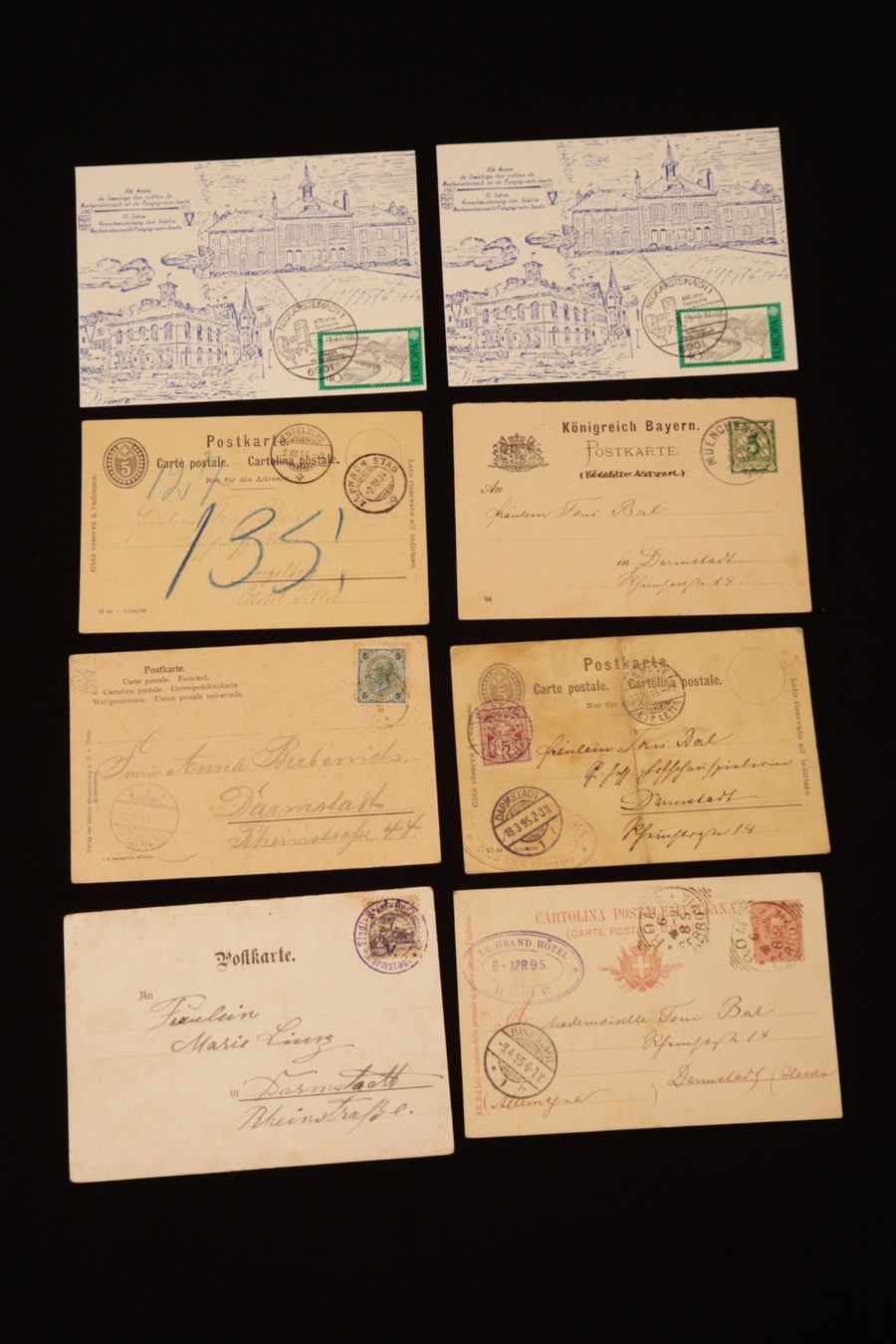 Cartoline postali: LOT Postkarten und Ansichtskarten von 1894-1933 – Usato da Volketswil venduto da brockipfannenstil 7