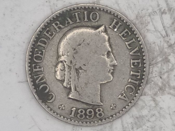 Alle Münzen: 5 rappen 1898 – Gebraucht aus Bure von chap981