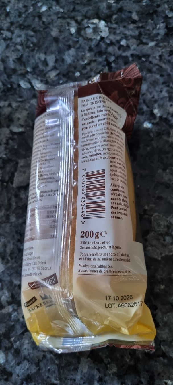 Cibi & Specialità: Bündner Birrenbrot La Conditoria 200g neu – Nuovo (secondo la descrizione) da egliswil venduto da Maggy6 1