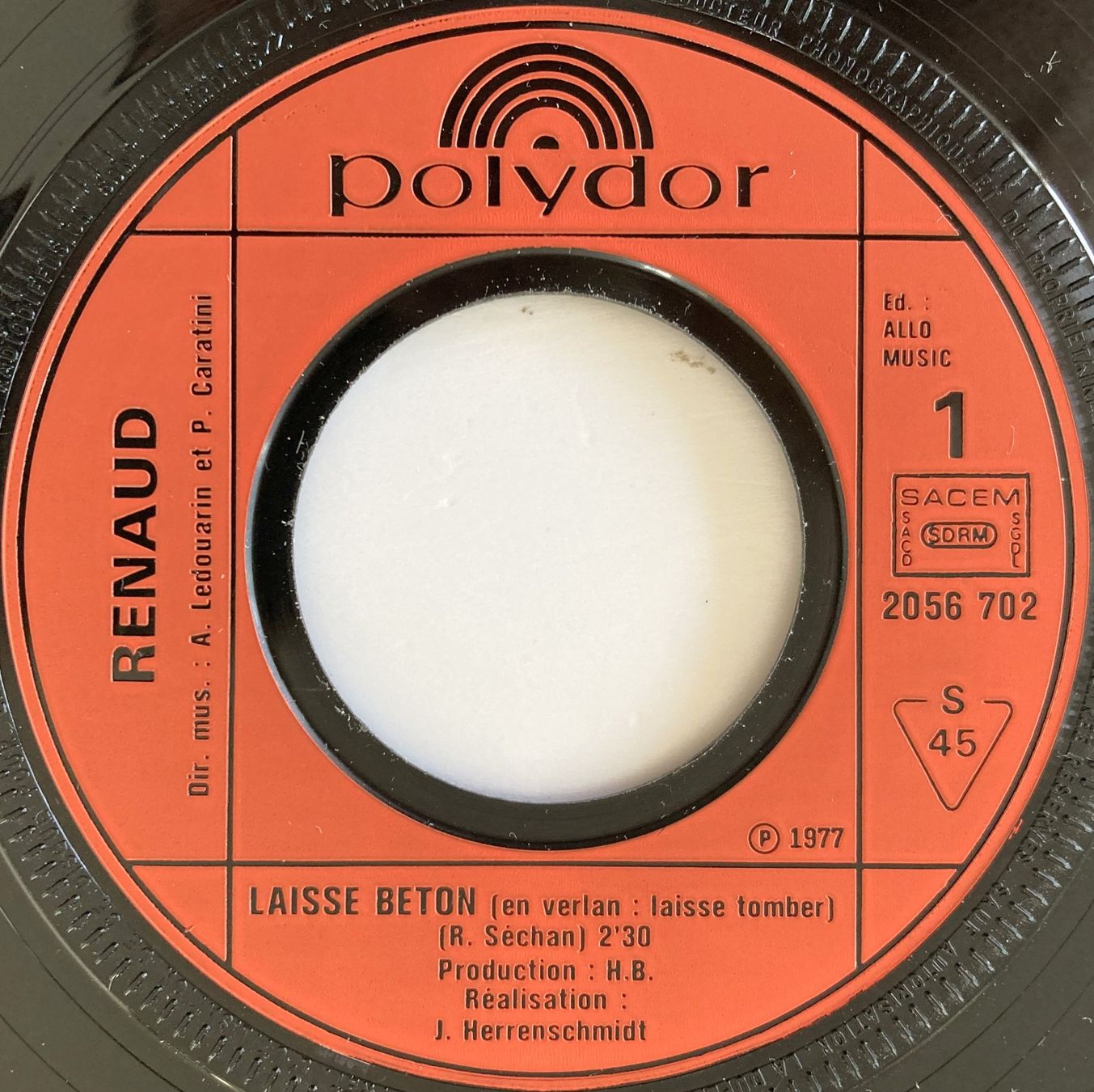 Dischi in vinile: RENAUD - LAISSE BETON – Usato da Bottens venduto da hotter-than-hell 2