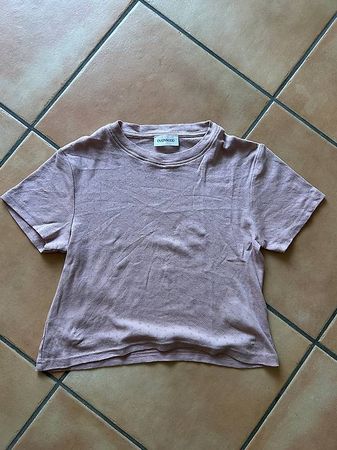 Rosa Cropped Damen T-Shirt