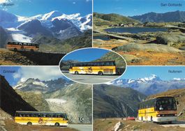 Susten Grimsel Nufenen Gotthard Schweizer Alpenpäss Postauto