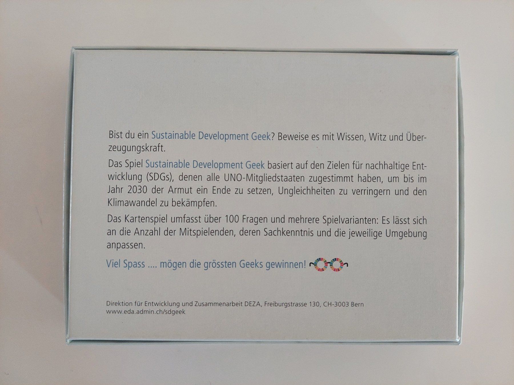 Giochi: Kartenspiel 'Sustainable development GEEK' – Usato da Dübendorf venduto da aur_wm8b 1