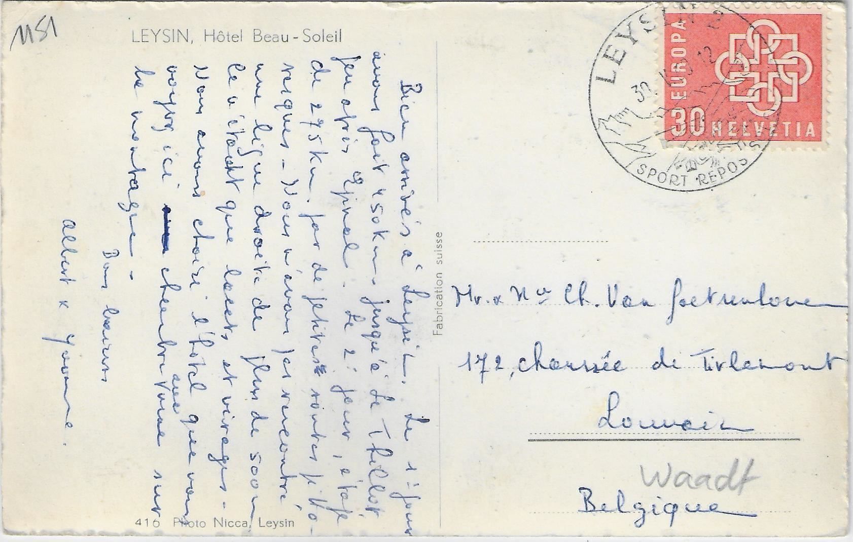 Cartoline postali: Leysin - Hotel Beau-Soleil – Antico da Ettingen venduto da Kartenplanet 1