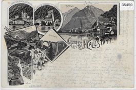 Gruss aus Hallstatt - Litho