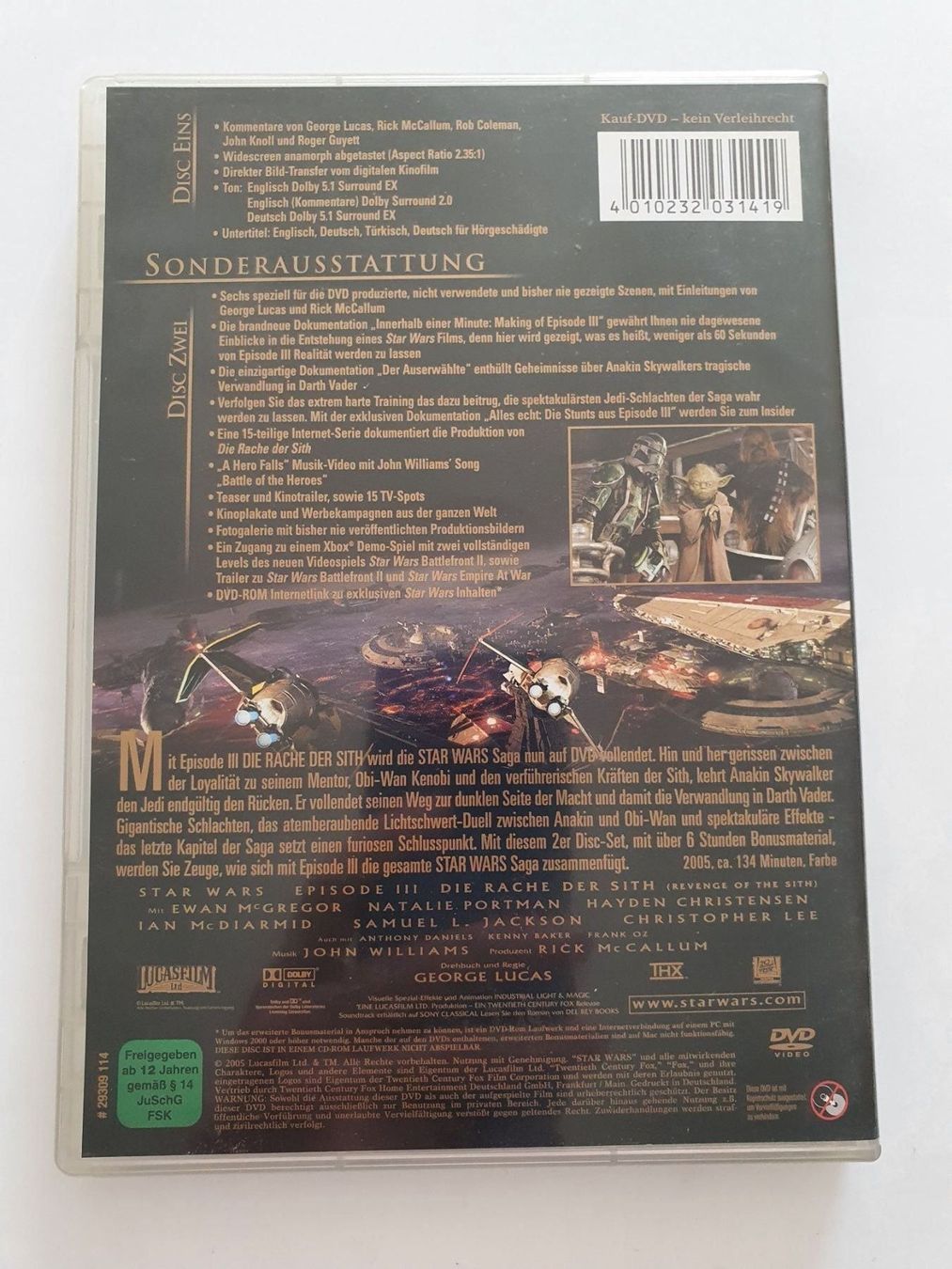 Tutti i DVDs: Star Wars Episode III - Rache der Sith – Usato da Oberdorf BL venduto da BaldenEagle 1