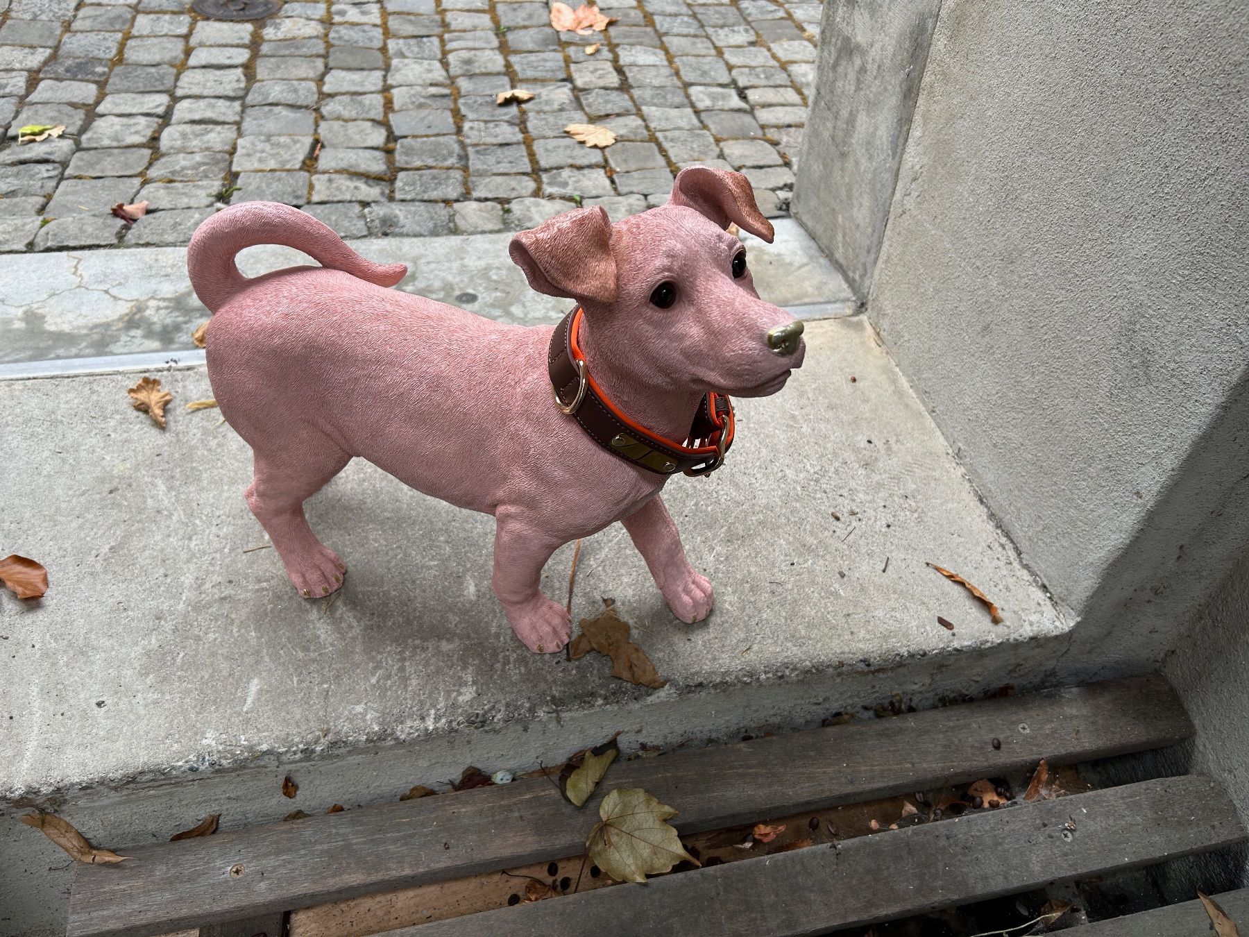 Statuette: H U N D rosa Nackthund – Usato da Rheineck venduto da emma.gut 6