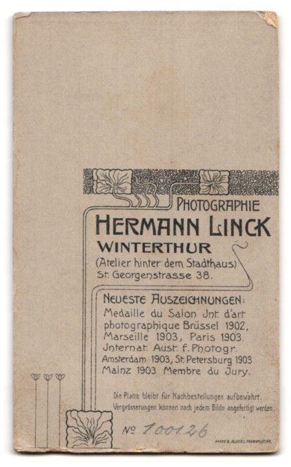 Fotografie & Manifesti: Fotografie Hermann Linck, Winterthur, St – Usato da Berlin venduto da bartko-reher 1