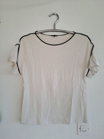 Schwarz-weisses Shirt von Massimo Dutti Gr. M
