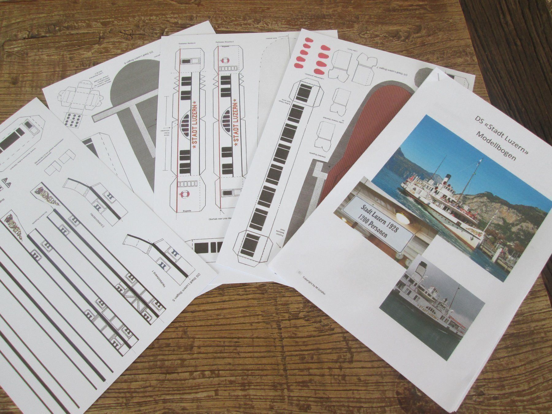 Kit di modellismo & Modellini statici: Dampfschiff Stadt Luzern Modellb. 1:100 – Nuovo e nell'imballaggio originale da Sempach venduto da Pilatus20 1