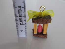 Puppenstube, Zwergenlaterne, mini Laterne, Holz mit Kerze