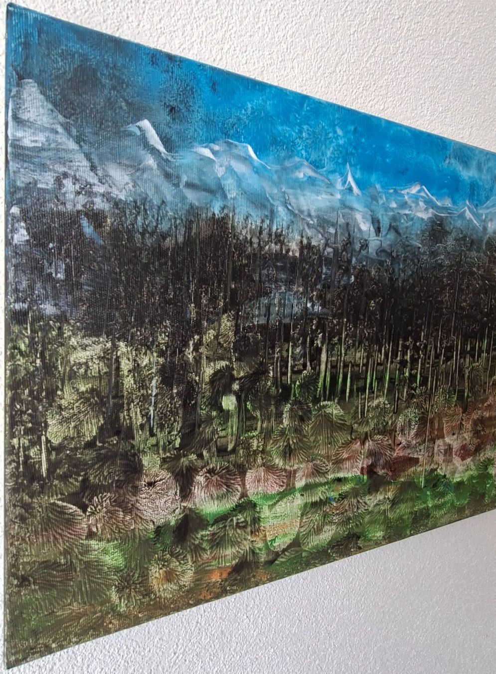Dipinti: Gemälde " Tannenwald " handmade 46×33 – Nuovo (secondo la descrizione) da Riehen venduto da Steinbock1970 3