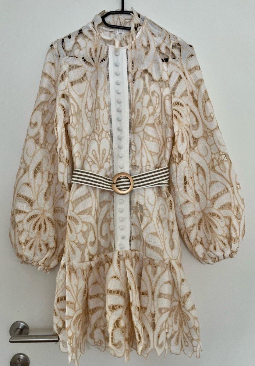 Vestiti: Cocktailkleid Gr. S, Farbe weiss/beige – Nuovo (secondo la descrizione) da Triesen venduto da dardaleni 2