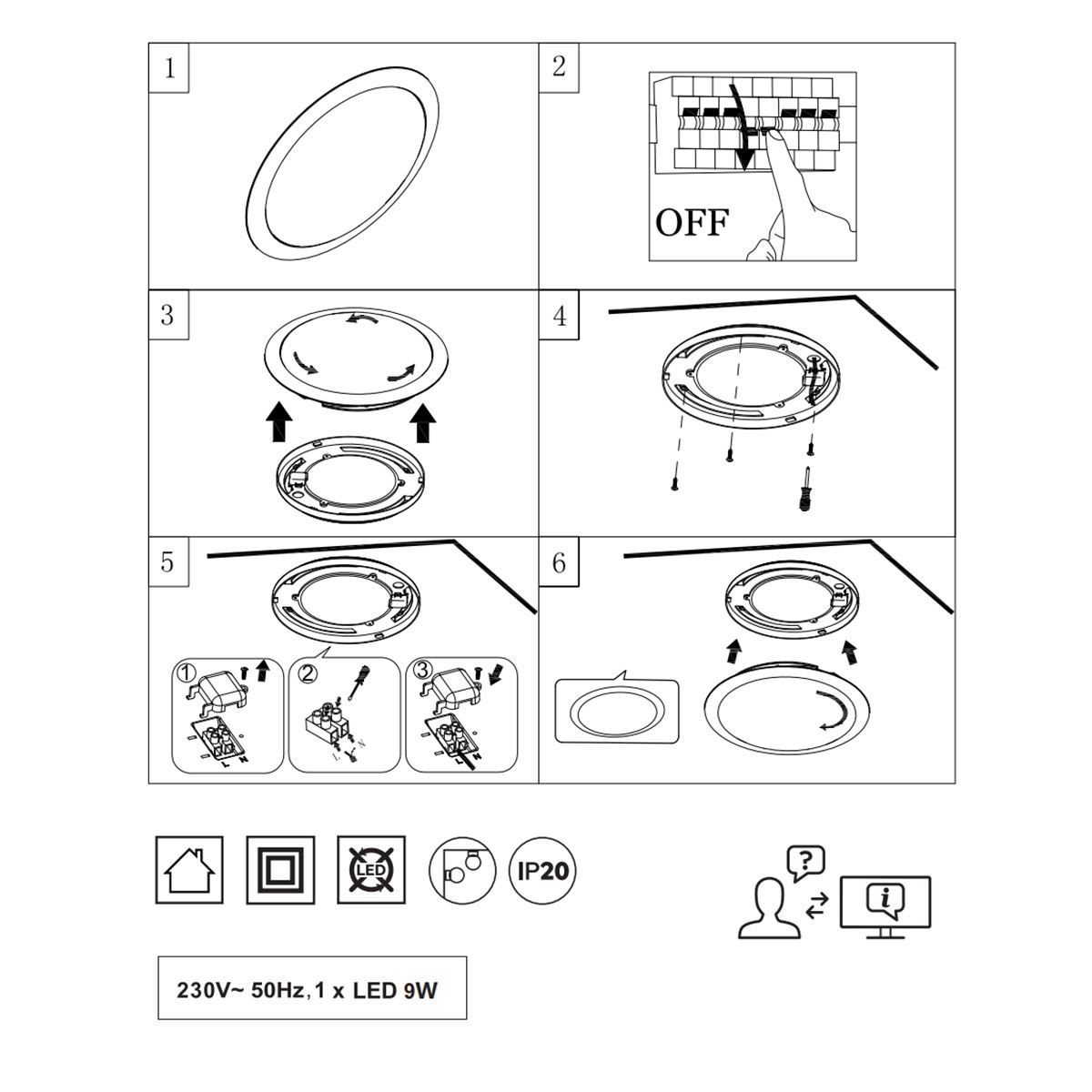 Lampadari & plafoniere: LED Deckenleuchte, Dimmer, 29 cm Ø – Nuovo (secondo la descrizione) da Kreuzlingen venduto da Smart-Light 2