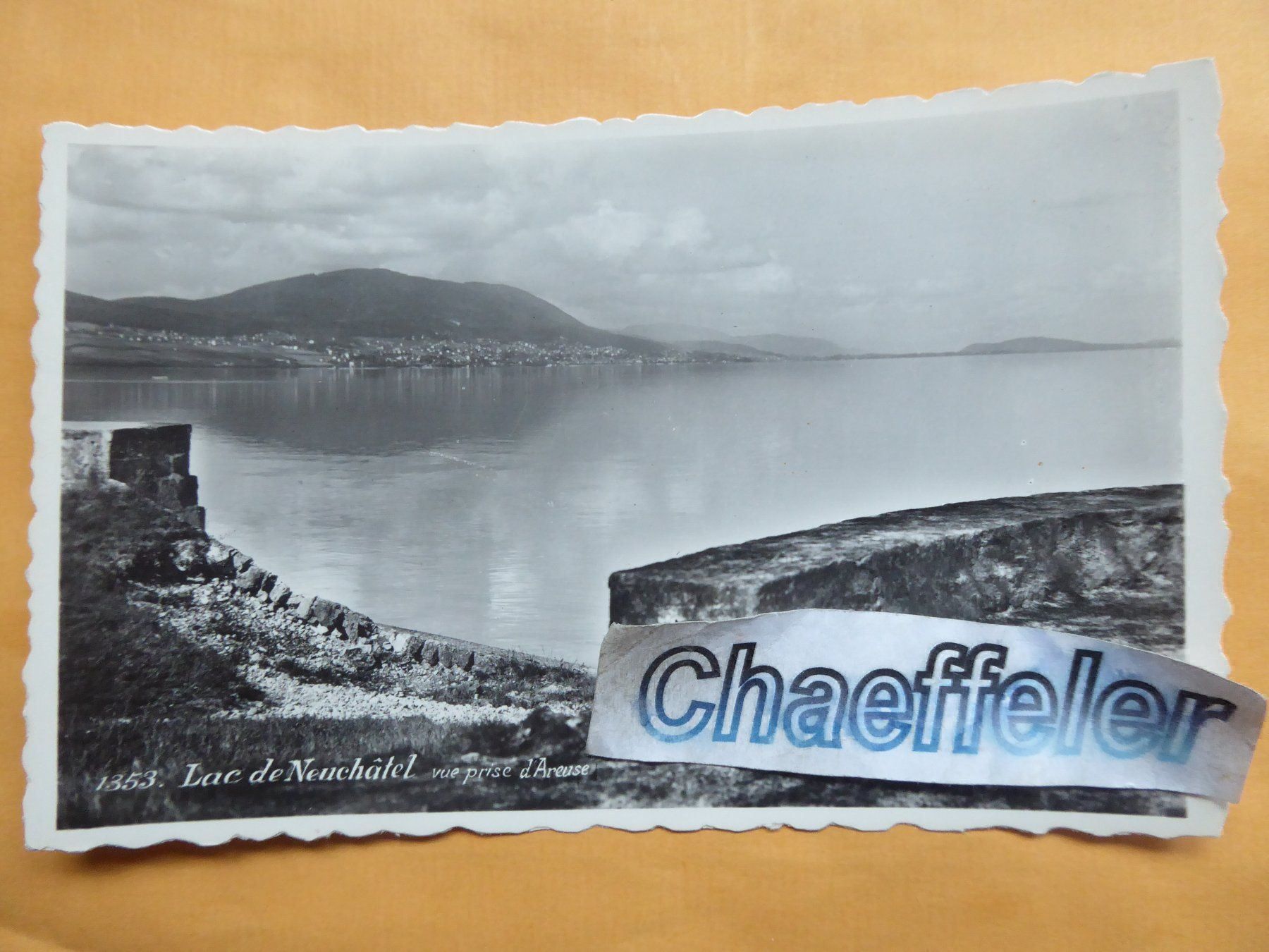 Cartoline postali: 1353. Lac de Neuchatel – Usato da Zürich venduto da Chaeffeler