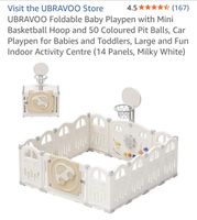 Ubravoo Foldable Baby Playpen with 14 panels