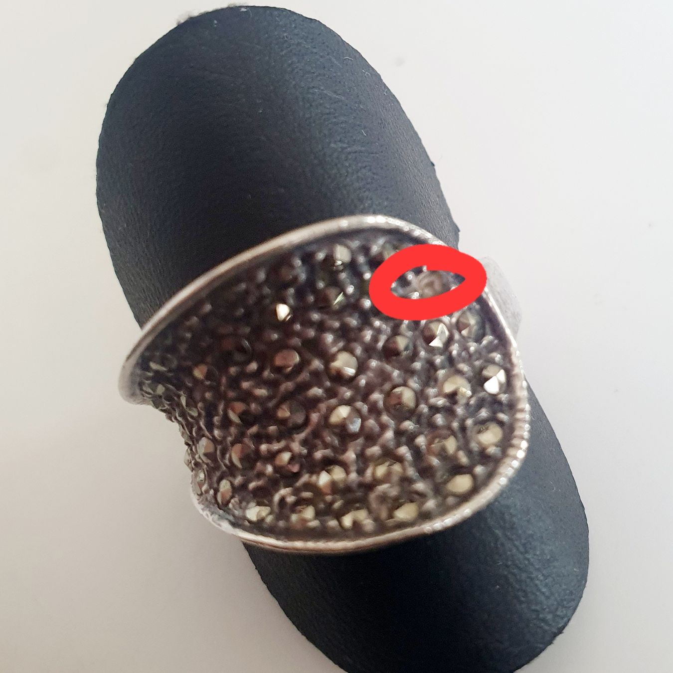 Anelli: Vintage Silber Ring mit Markasiten, Grösse 18.3 mm – Usato da Kreuzlingen venduto da Wunderkiste123 9
