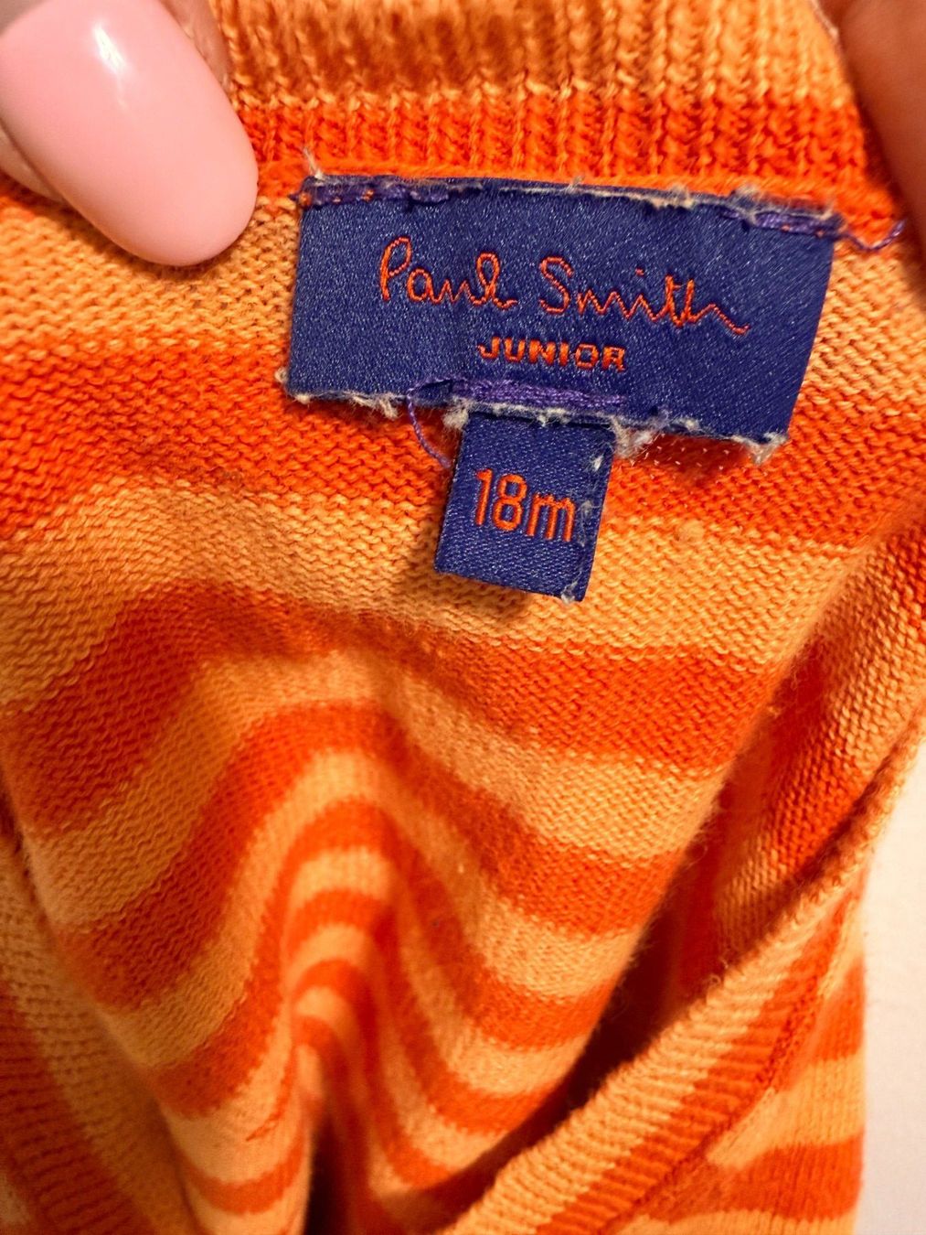 Maglioni & Felpe: Paul Smith Junior Gilet Rayé Orange 18M – Usato da Attalens venduto da LabelsPrives 3