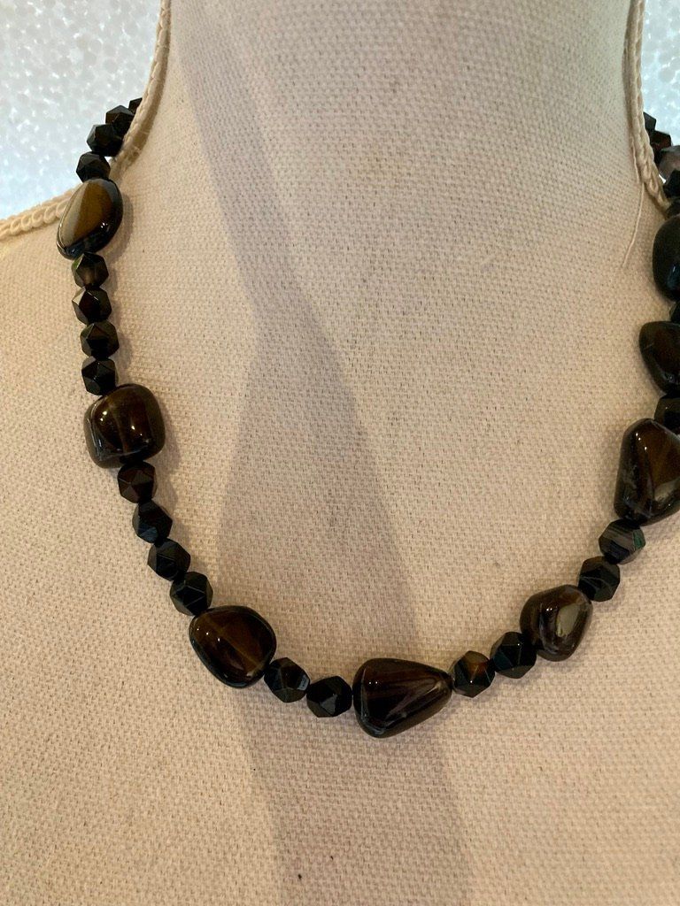 Ketten: Halskette - Rauchquarz/Achat – Neu (gemäss Beschreibung) aus Biberist von tl-schmuck 3