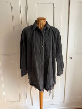 MISSGUIDED - Hemdjacke dunkelgrau oversized 38
