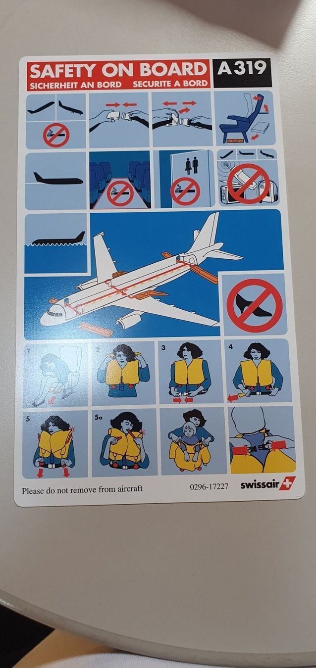 Foto & Immagini: SWISSAIR SAFETY CARD A319 – Usato da Glattfelden venduto da hbct 1