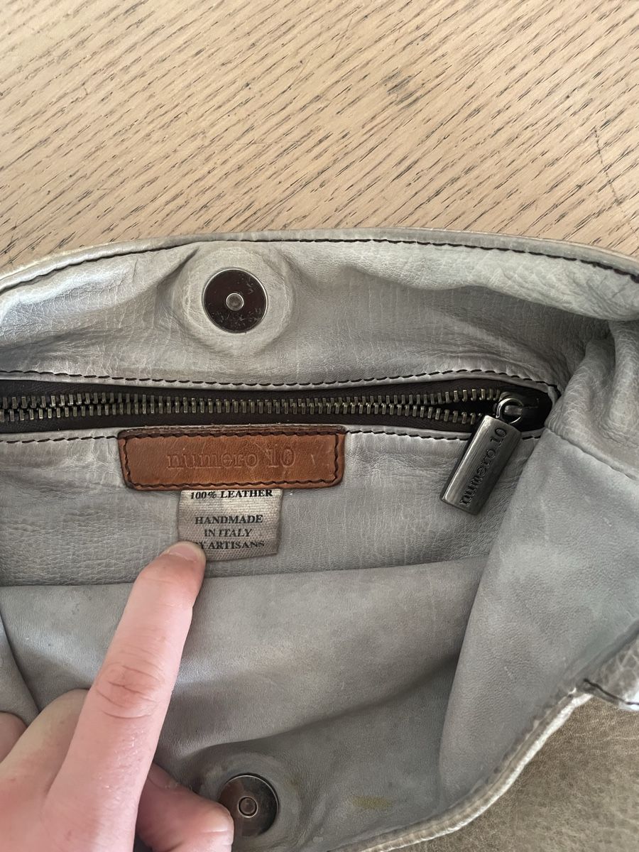 Borse da donna: Numero 10 Ledertasche, hellgrau, Made in Italy! – Usato da Wetzikon ZH venduto da phare 2