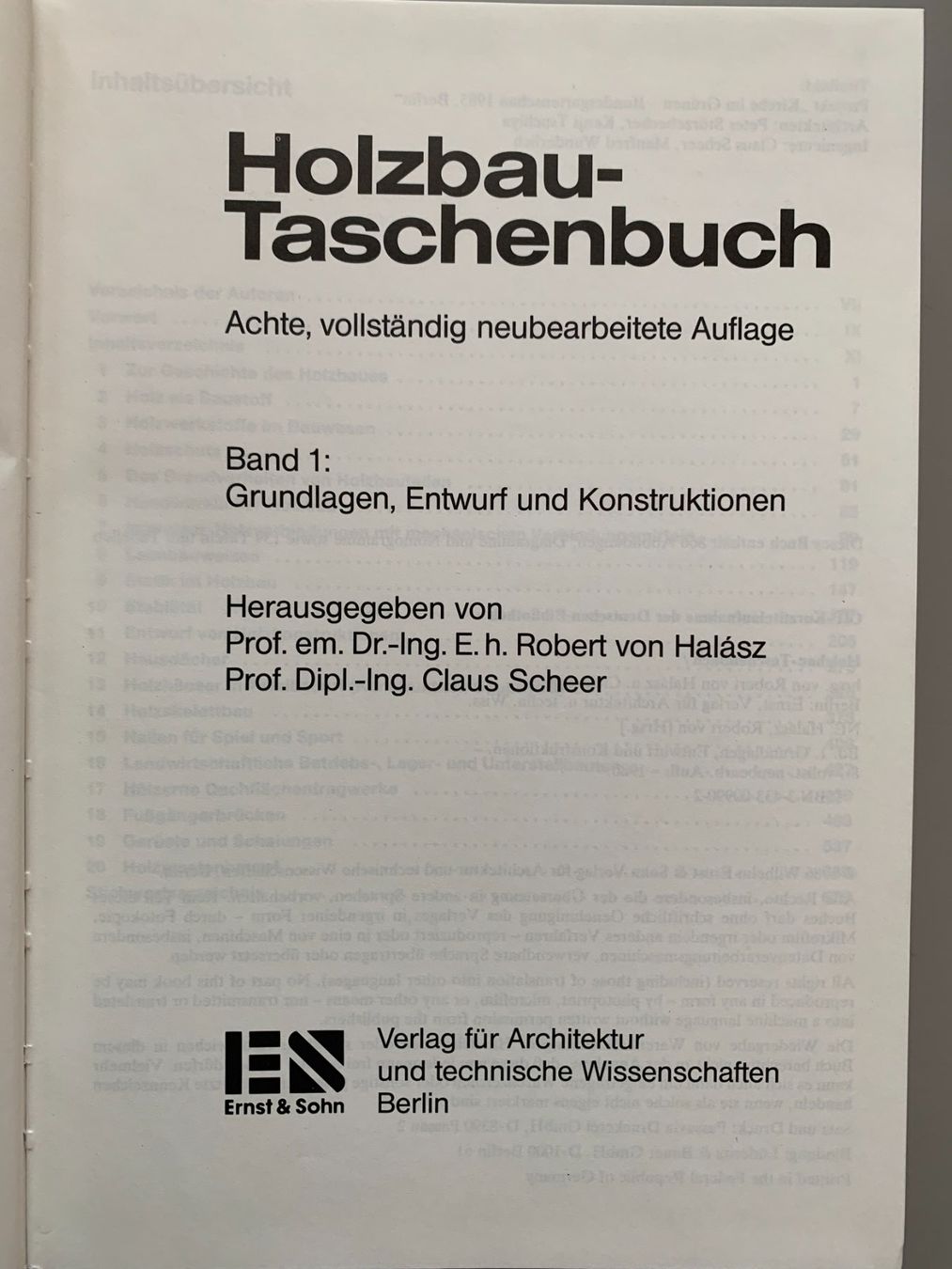 Libri: Holzbau-Taschenbuch, Fachbuch – Usato da Baldegg venduto da Sharan 1