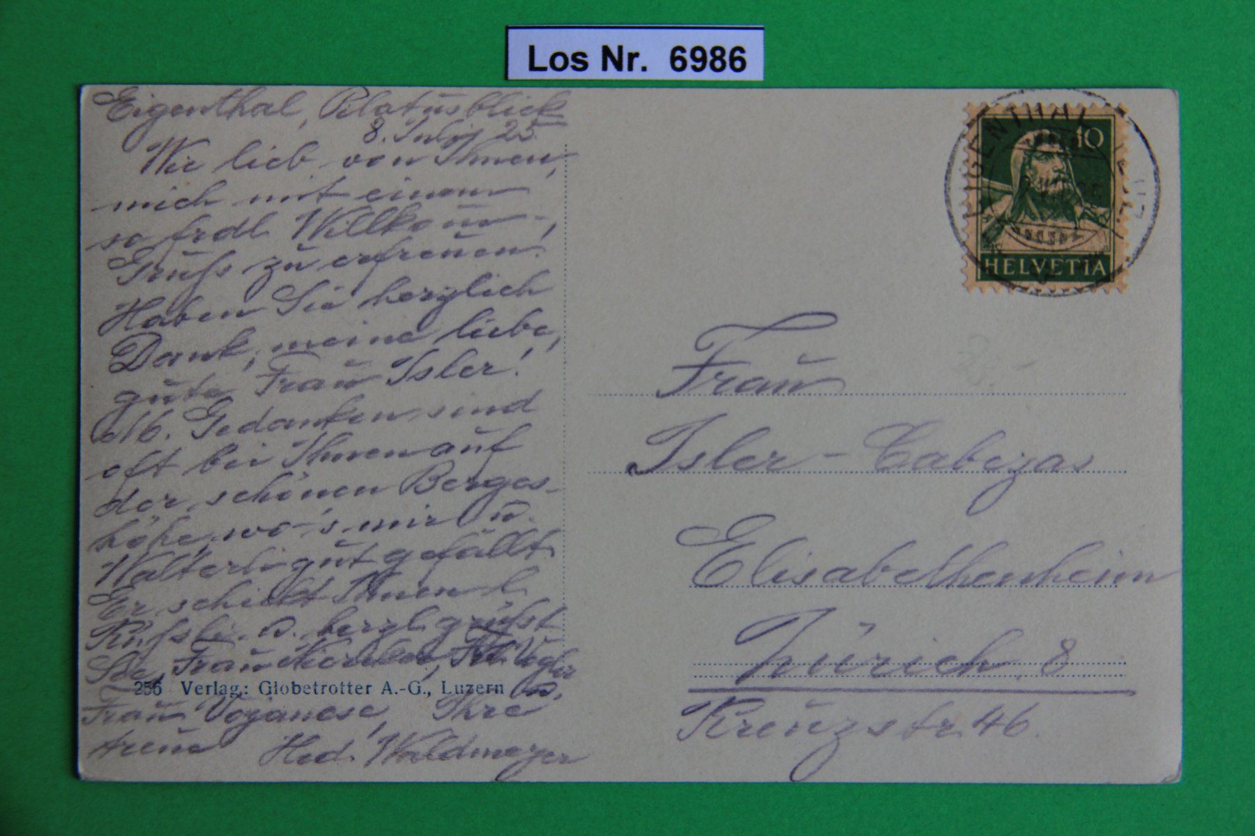 Cartoline postali: CH Ansichtskarte Eigenthal 20iger Jahre             Los 6986 – Usato da Volken venduto da jukon65 1