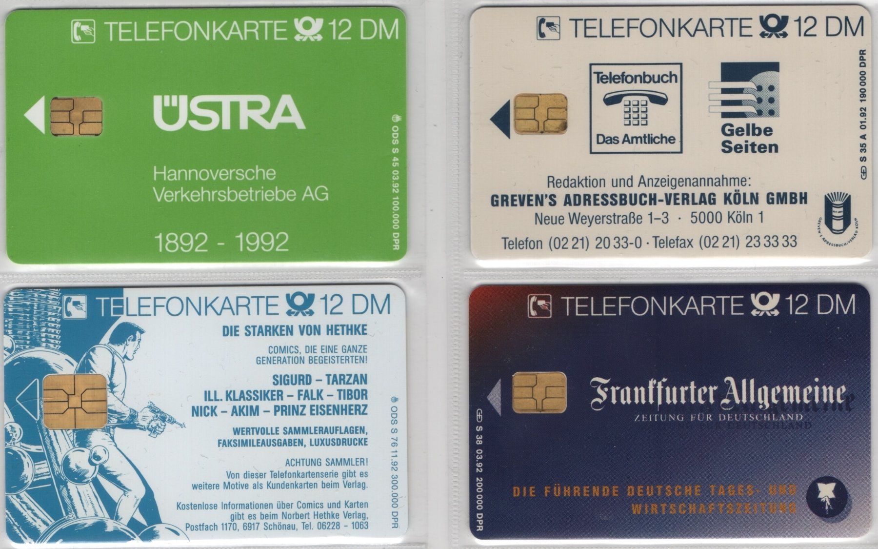 Schede telefoniche: 4 volle deutsche Telefonkarten der S-Serie – Nuovo (secondo la descrizione) da Eglisau venduto da Chperfins 1