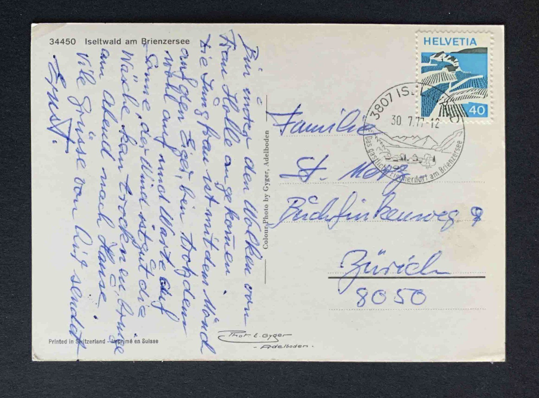 Cartoline postali: AK Iseltwald am Brienzersee – Usato da Goldau venduto da artelier1 1