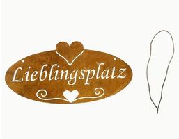 NEUES Rostmetall Schild "Lieblingsplatz" - 226443
