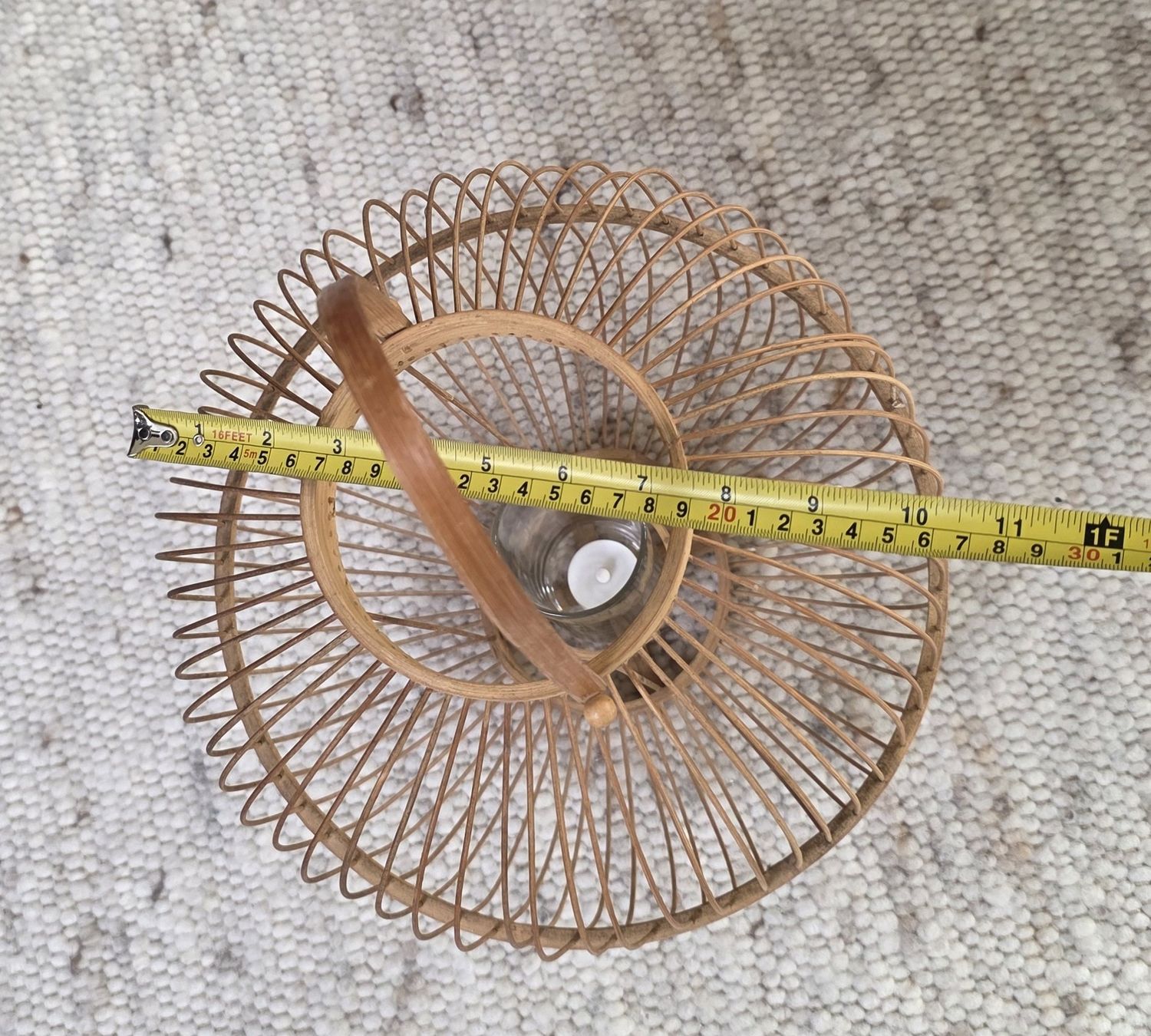 Lanterne: Windlicht Bambus mit Glas und Kerze  – Usato da Rheinsulz venduto da Gilea 5