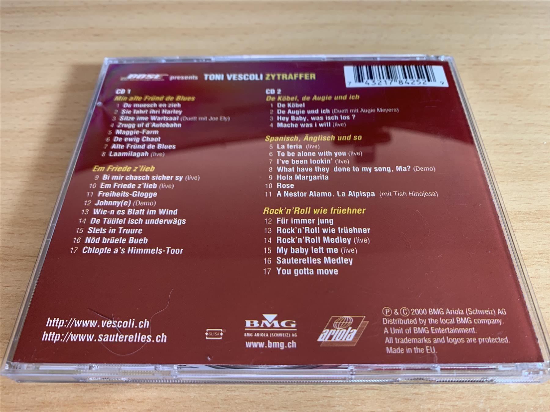 CDs: Toni Vescoli – Zytraffer - 2 CD – Gebraucht aus Rikon im Tösstal von Alpenmutz 1