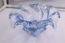 Blaue Glas Schale Vintage