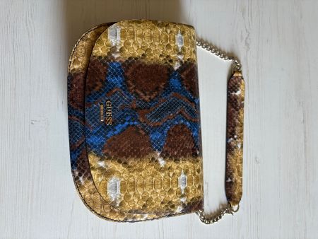 Guess Handtasche Schlangenmuster gelb/blau guter Zustand