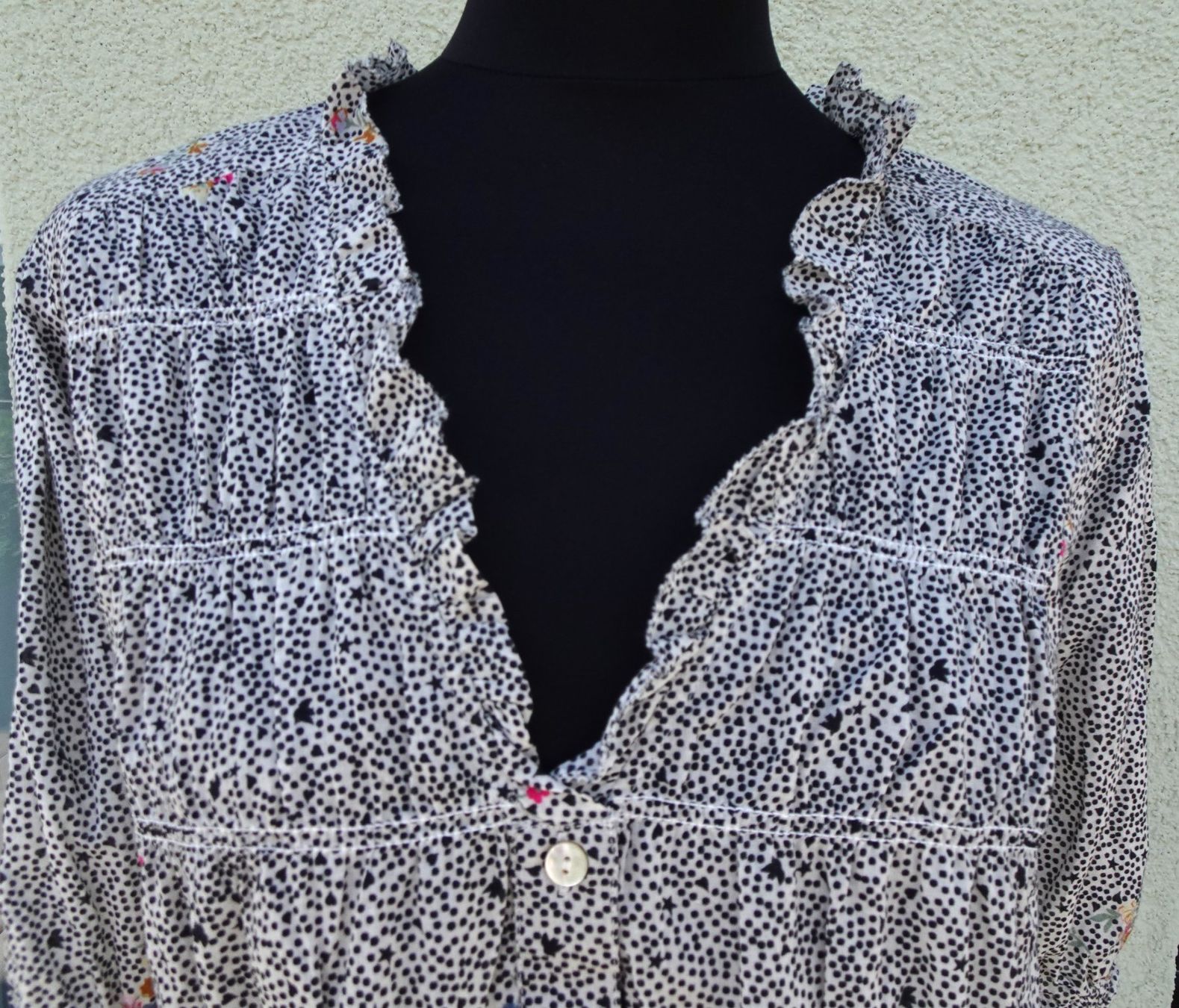Odd Molly Camicette: Odd Molly Bluse Gr 3 38/40 weiss schwarz Punkte – Usato da Winterthur venduto da blumeblau77 1