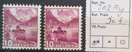 W) 203Ay, Landschaftsbilder hell und dunkel postfrisch