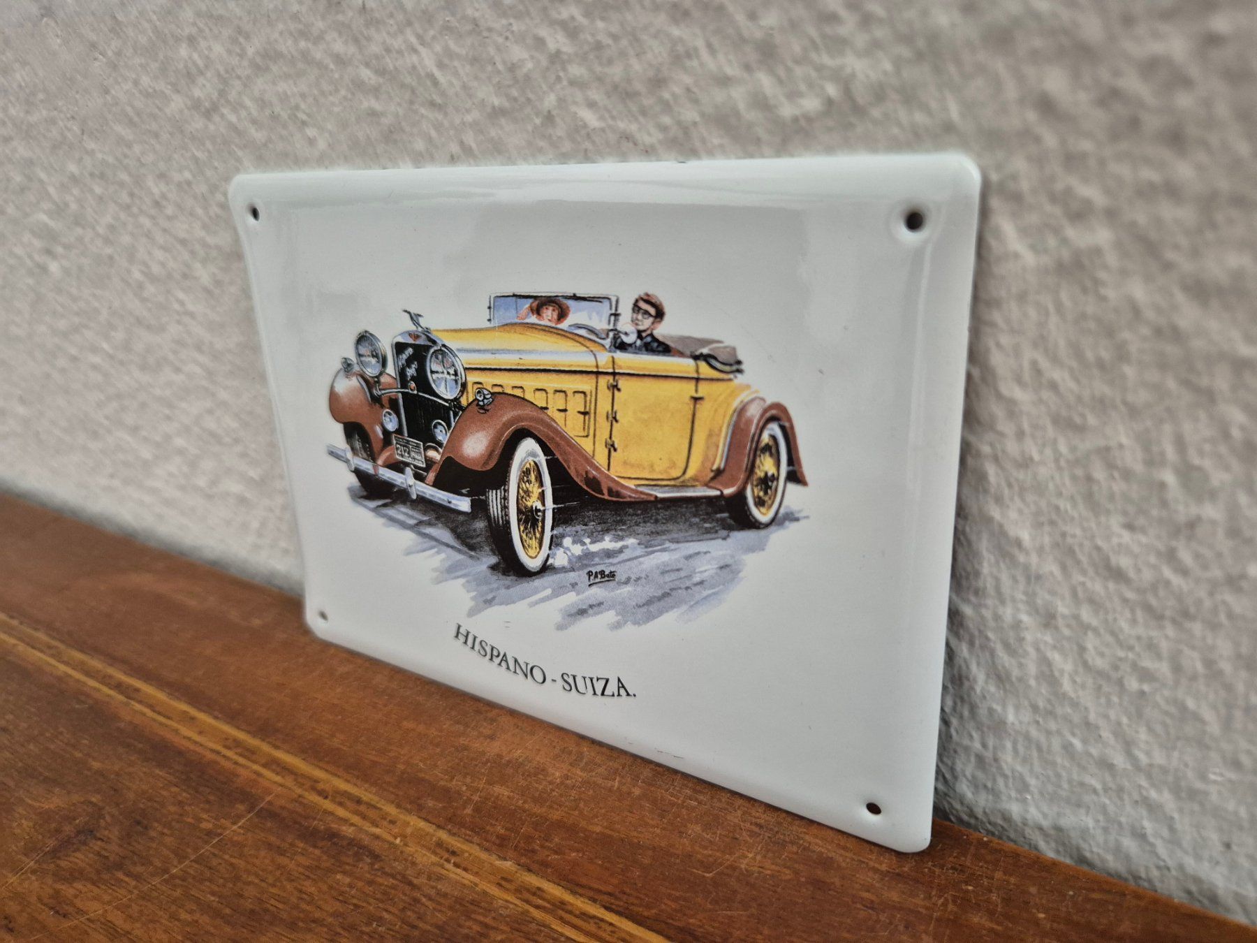 Insegne: Emailschild Hispano Suiza Oldtimer Logo Emaille Schild Retro – Nuovo (secondo la descrizione) da Schaffhausen venduto da pfanis09 3