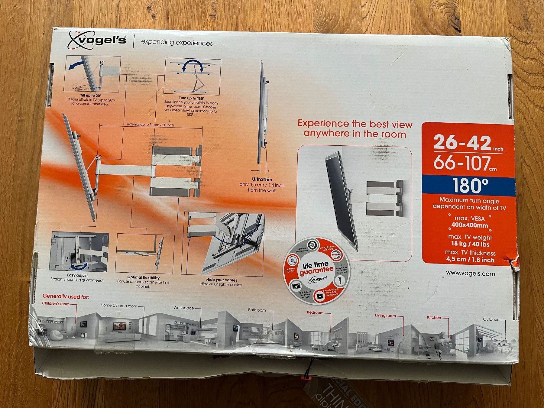 Supporti a parete: Vogels Thin 245w - TV Wandhalterung weiss – Usato da Meilen venduto da Mofline