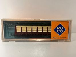 Roco Spur N Rungenwagen beladen mit Holz