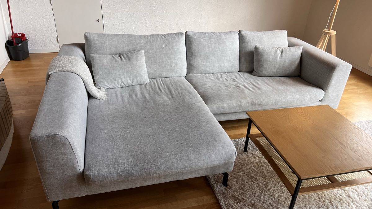 Divani: Sofa light grey fabric L-shape good condition – Usato da Schaffhausen venduto da ari_7r7g 3