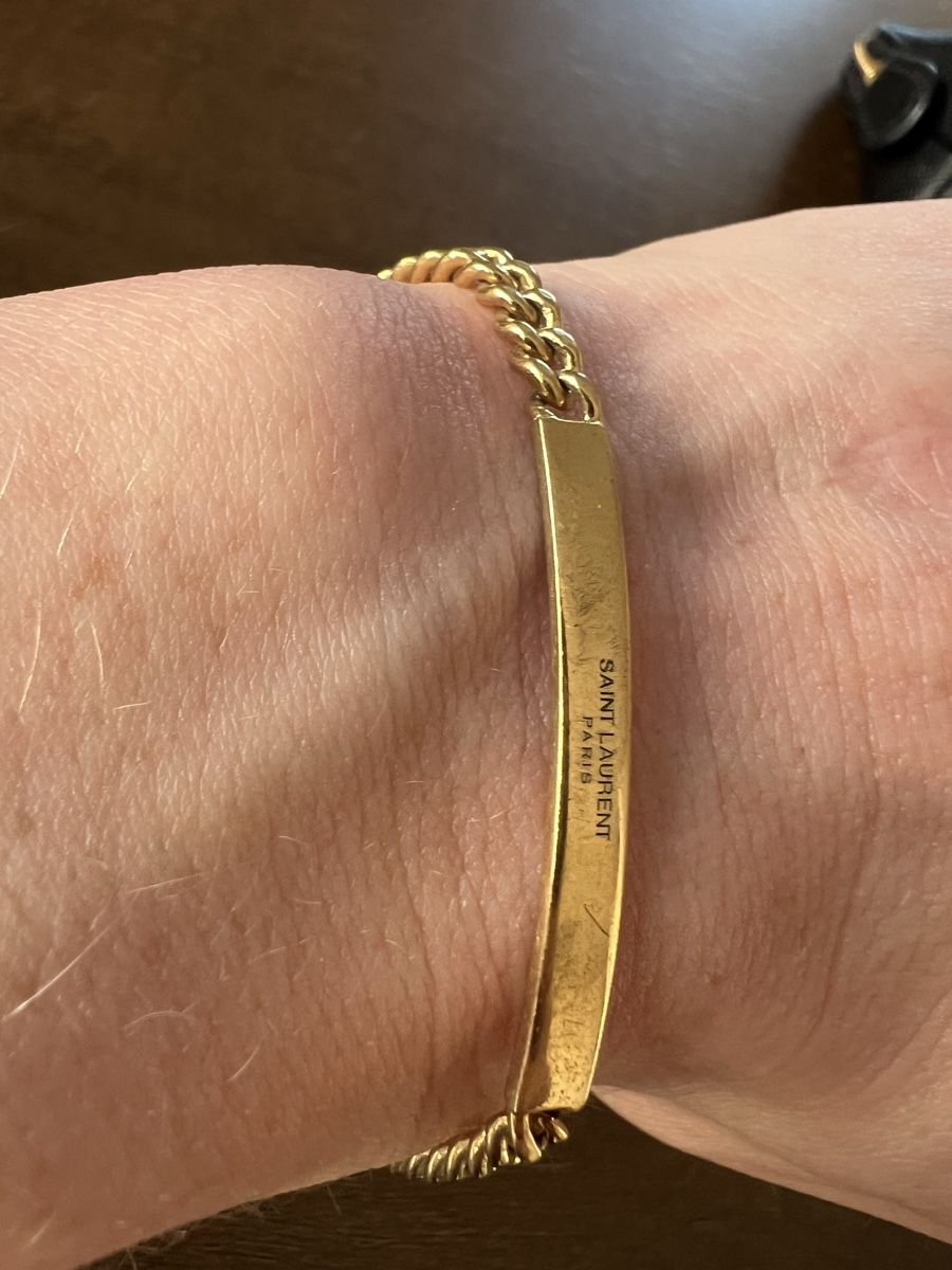 Saint Laurent Bracciali & Braccialetti: Saint Laurent Paris Armband, goldfarben – Nuovo (secondo la descrizione) da St. Gallen venduto da sih_2z86 3