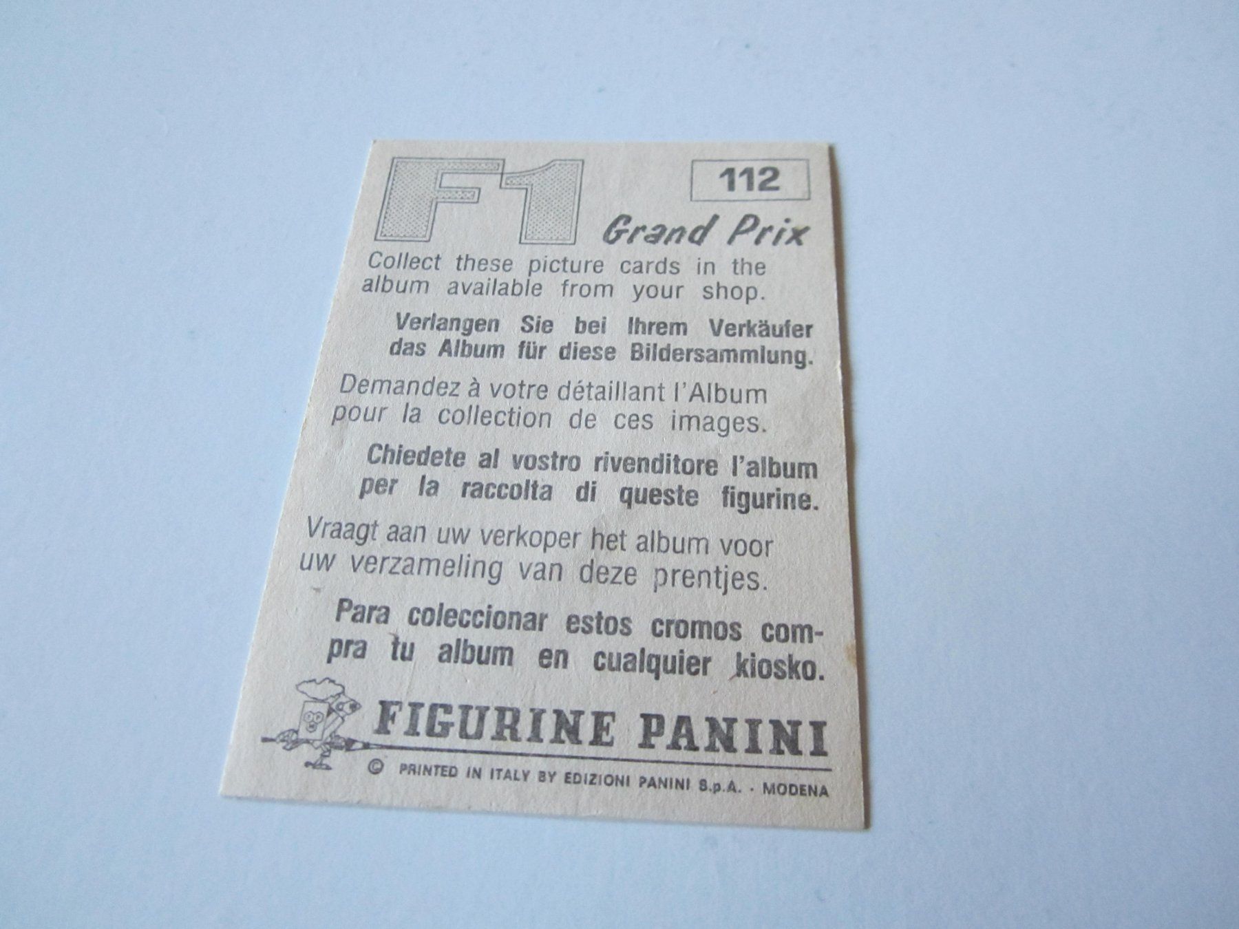 Panini Carte collezionabili: Didier Pironi, Formule 1 - vintage – Nuovo (secondo la descrizione) da Tramelan venduto da Tors 1