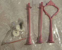Etagenhalter für Etagere rosa neu mit Schrauben